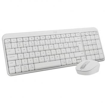 Combo Teclado y Ratón Inalámbricos Logitech MK250 Bluetooth - Diseño Compacto, Duradero, QWERTY para Windows/macOS - Blanco