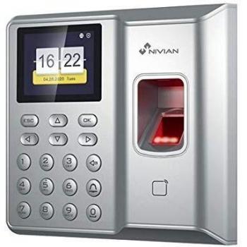 Nivian-Control de presencia y accesos-Registro por huella, tarjeta MF y/o contraseña-Capacidad para 1000 huellas/tarjetas- Hasta 100.000 registros-Incluye software de gestión PC