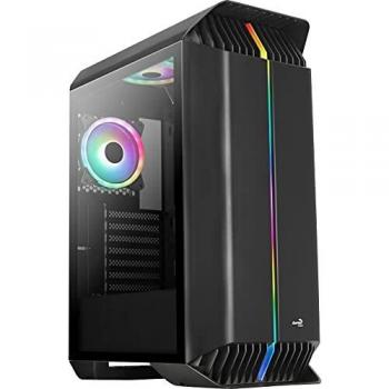 Aerocool GLADIATORDUO, Caja Gaming ATX, 3 Ventiladores ARGB, Cristal Templado, Negro