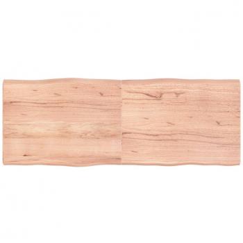 Tablero de mesa madera roble sin tratar 160x60x(2-6) cm marrón claro con borde natural