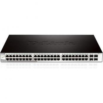 D-Link DGS-1210-52/E Smart Managed Switch con 48 Puertos Ethernet Gigabit y 4 Puertos Combo SFP, Layer2, VLAN Automática