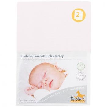 Pinolino 540002 - Sábana de Ajuste para Cuna, Tejido de Rizo Rosa