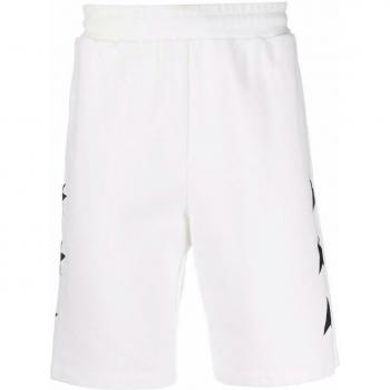 Golden Goose Men's Diego Logo Cotton Bermuda Shorts - White, Size L