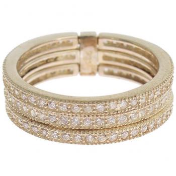 Nialaya Silver Women's Clear CZ 925 Sterling Ring - EU50 | US5
