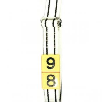Collar de nylon blanco con hebilla de presión 130 cm