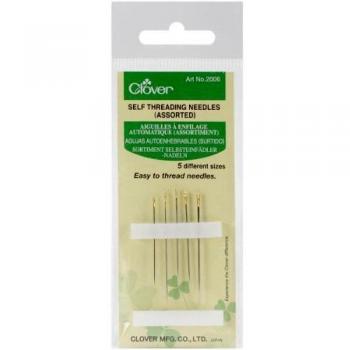 Clover Assorted Self Threading Needles 5 Sizes