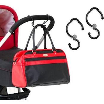 Hauck Hook Me - Ganchos de Cochecitos, Bolsas en Su Cochecito o Silla de Paseo, Universal, 2 Unidades