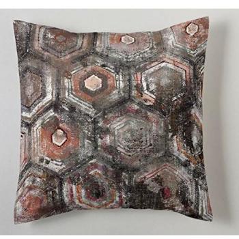 ESTELA - Funda de cojín Estampada GREDOS - Medidas 50x50 cm. - Parte Estampada 100% Algodón - Parte Lisa 50% Algodón / 50% Poliéster - 144 Hilos