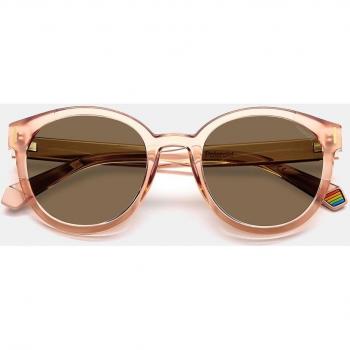 Polaroid Women's Round Pink Sunglasses with Polarized Lenses PLD 6185/S
