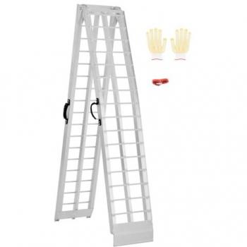 Vevor Heavy-Duty Aluminum Loading Ramp 600 lbs, Wide Surface, Stable with Handles for Motorcycle and Electric Bicycle
