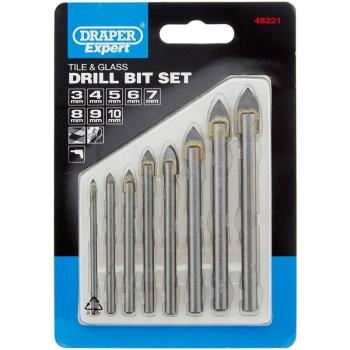 Draper Expert 48221 - Juego de brocas para azulejos y vidrio