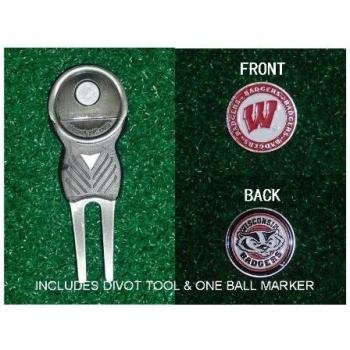 Universidad de Golf herramienta del Divot W Wisconsin/una bola Ma starstills