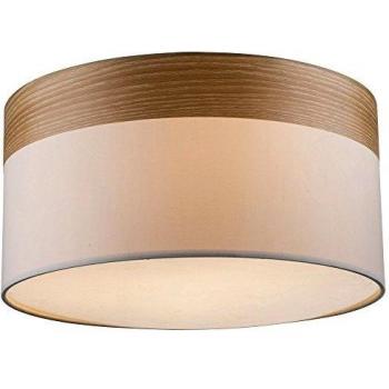 Lámpara de Techo Libba Crema-Madera con Diseño en Efecto Madera y Acabado Beige