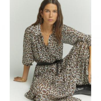 Vestido largo camisero estampado Tintoretto