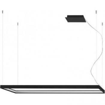 Plafón LED Tuula L rectangular negro 130x40 cm