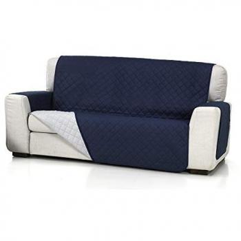 Funda de Sofá Acolchada Reversible Azul 2 Plazas Belmarti