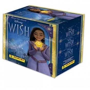 Caja de 50 Sobres Coleccionables Panini Disney Wish, incluye 50 sobres con cartas coleccionables del universo Disney, presentación en caja multicolor