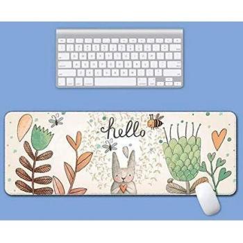 Alfombrilla de Ratón Gaming Grandes Tapete escritorio Mouse Pad XXL,Impermeable con Base de Goma Antideslizante,Special-textured Superficie para Gamers Ordenador, PC y Laptop-80x30cm-Conejo de Pascua