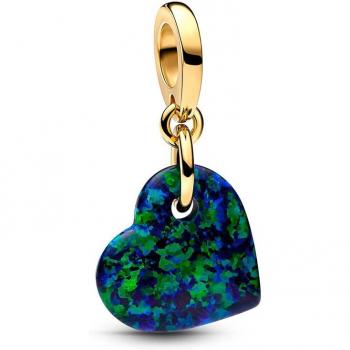 Charm Colgante Corazón Verde Opalescente para Mujer - PANDORA 763348C01
