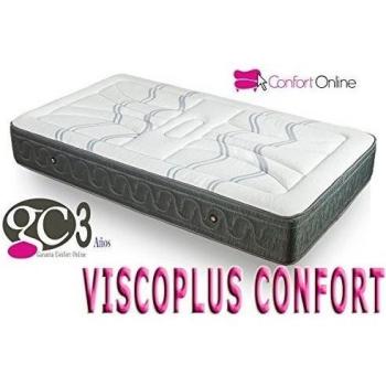 Colchón Viscoelástica VISCOPLUS CONFORT con 4cm de Viscoelástica CARBONO de máxima calidad.