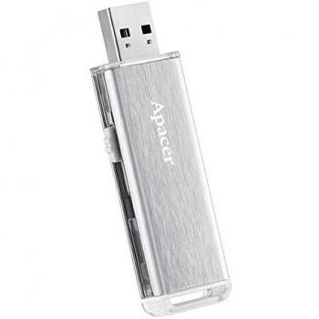 APACER PENDRIVE AH33AS 64GB Silver USB 2.0 Compatible Windows/Mac/Linux