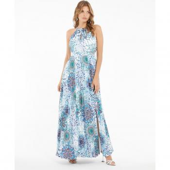 Vestido Largo Con Estampado Integral Marciano