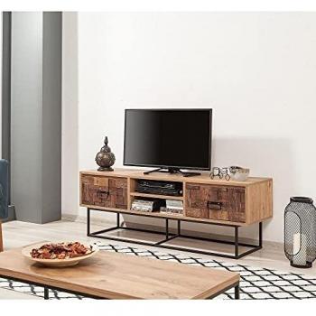 Skyedecom - Mueble de televisión con diseño de pina Atlántico Le Noir Soportes y Muebles de TV Quantum Silva 140-750 863SPH3007
