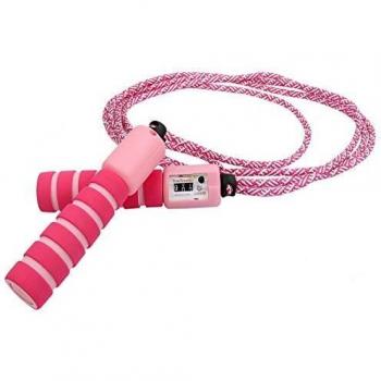 Cuerda para Saltar Ajustable Saltar la Cuerda de Fitness y Mango de Espuma con Contando Cuerda de Salto para Niños Niña Mujer Entrenamiento, Juego Escolar, Actividad al Aire Libre