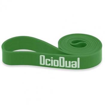 Banda Elástica de Resistencia Verde 45mm para Fitness y Yoga, Niveles de Fuerza 23-56KG / 50-125LB, Caucho Natural
