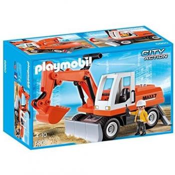 Playmobil Construcción- City Action Excavadora Vehículos de Juguete, Multicolor