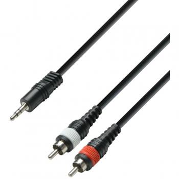 Cable de Audio Estéreo 3.5mm a 2 RCA Macho a Macho 1 Metro Alta Calidad