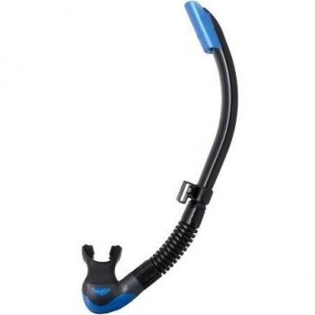 Tusa Platina Hyperdry II Scuba Diving Snorkel Black Silicone - Fish Tail Blue