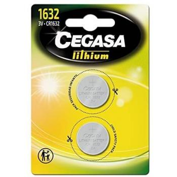 CEGASA CR1632 - Pack 2 Pilas botón Litio, Color Verde