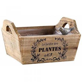 Cesta de madera teñida El jardín de las plantas