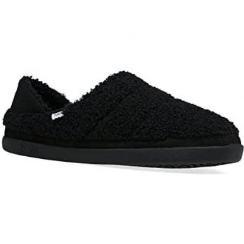 TOMS Women's Ezra Black Faux Shearling Slippers Size UK 5