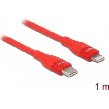 Cable de carga y sincronización USB-C a Lightning de 1 m, rojo, compatible con Apple (iPad/iPhone/iPod)