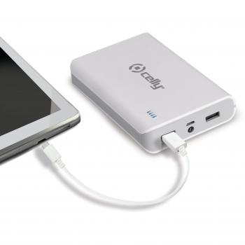 Celly PB10000WH - Batería externa, 10000 mAh, color negro