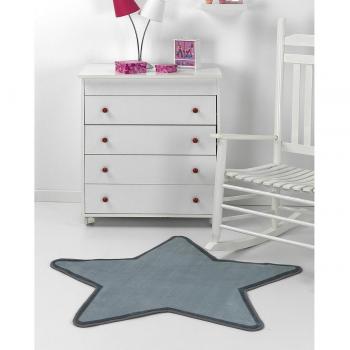 Mora Spain Alfombra Infantil Estrella Suave Antideslizante Gris