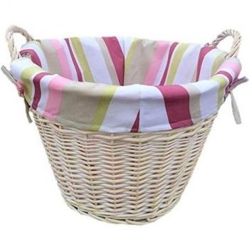 Red Hamper - Blanquear rayada forro de algodón entrar carrito