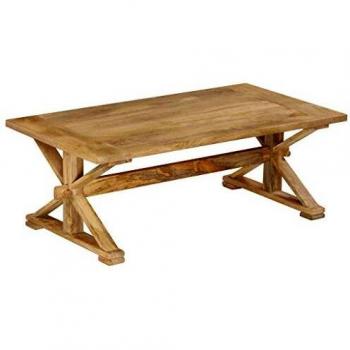vidaXL Madera Maciza Mango Mesa de Centro 110x60x40 cm Mesilla Mueble Auxiliar