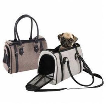 Bolso de Transporte Cilou Marrón para Perros Pequeños y Gatos 37x24x31 cm