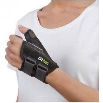 Muñequera Estabilizadora de Pulgar EMO MQ505 Compresión Ajustable Talla S Derecha Color Negro