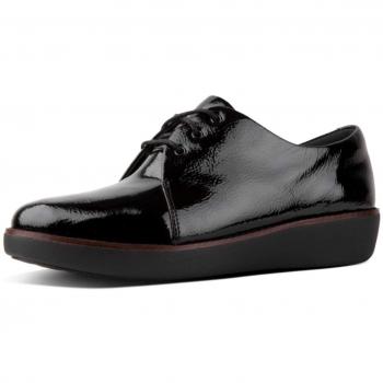 Fitflop Derby, Zapatos de Cordones y Bluchers para Mujer, Negro