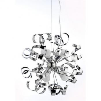 Plafón ZOE 6 Luz Metal Cromo - Lámpara de techo colgante, acabado en cromo, diseño moderno, seis fuentes de luz
