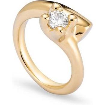 UNO de 50 18k Gold Plated Zirconia Ring for Women - Size 15