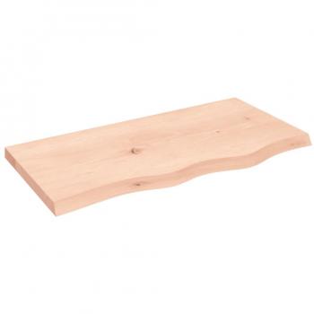 Muro Shelch Estante de Pared 80x40x(2-4) cm Madera Maciza de Roble Sin Tratar Marrón