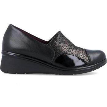 Mocasines de Mujer PITILLOS 1622 PIEL-LICRA NEGRA NEGRO