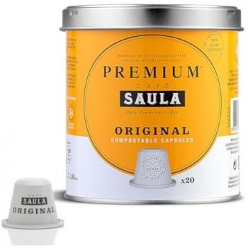 Cápsulas Compostables Premium Café Orgánico Intenso Saula C-20