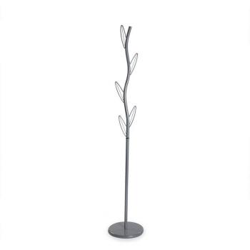 Perchero de Pie Versa Leaves Metal Gris