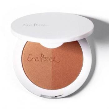 Ere Perez Rice Powder Blush & Bronzer Duo - Light Brown Unisex Contouring Powder